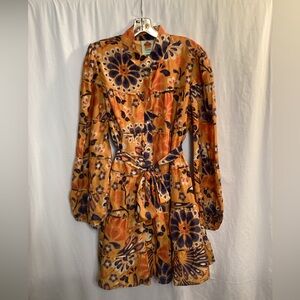 Farm Rio Pineapple Flowers Mini Dress